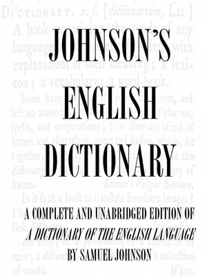 cover image of Dictionary of the English Language (Complete and Unabridged)